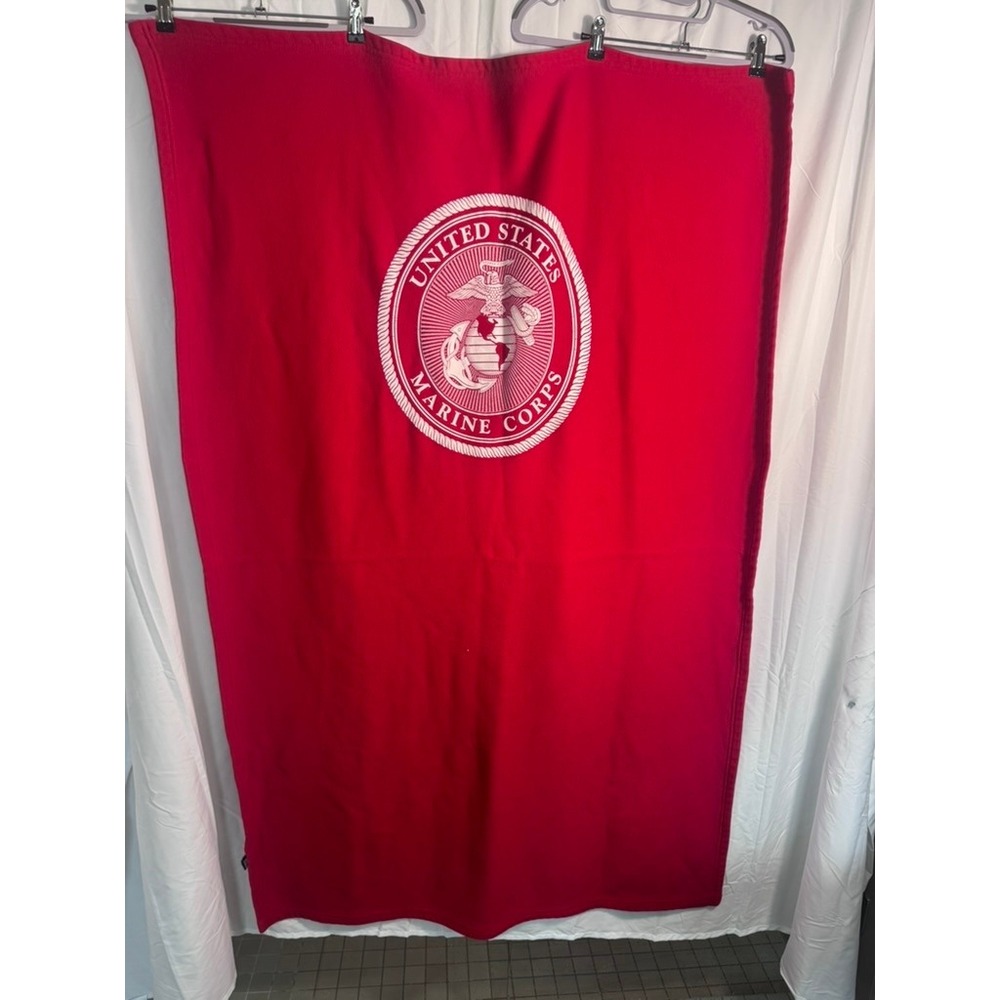 nited States Marine Corps USMC Red Fleece Blanket MV Sport Semper Fidelis